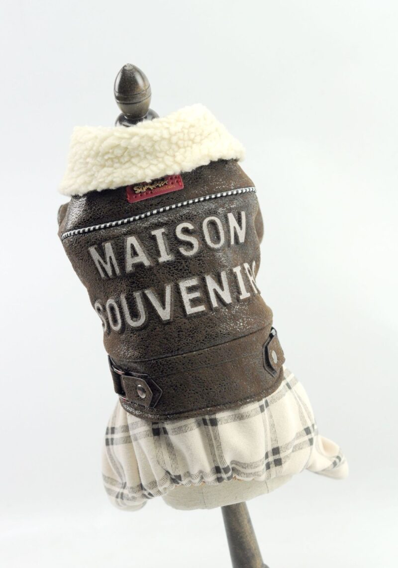 Pet Supplies Wholesale Dog Pet Clothing Apparel Four-Legged Leather Jacket - Image 2