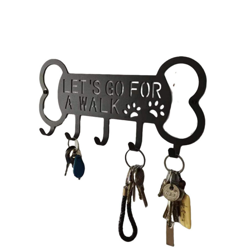 Perforated Pet Dog Rope Iron Art Coat Hook Custom Perforated Animal Clothing Metal Coat Hook - Image 3