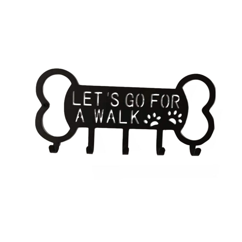 Perforated Pet Dog Rope Iron Art Coat Hook Custom Perforated Animal Clothing Metal Coat Hook