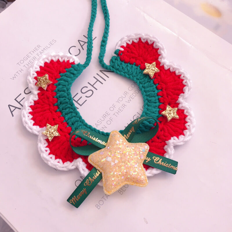 Wool Pet Collar Hand Woven Collar Christmas Pet Accessories - Image 6