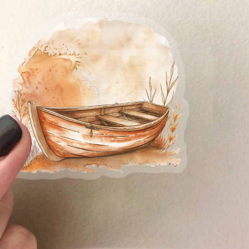 50 PET Transparent Watercolor Clip Art Series Stickers - Image 2