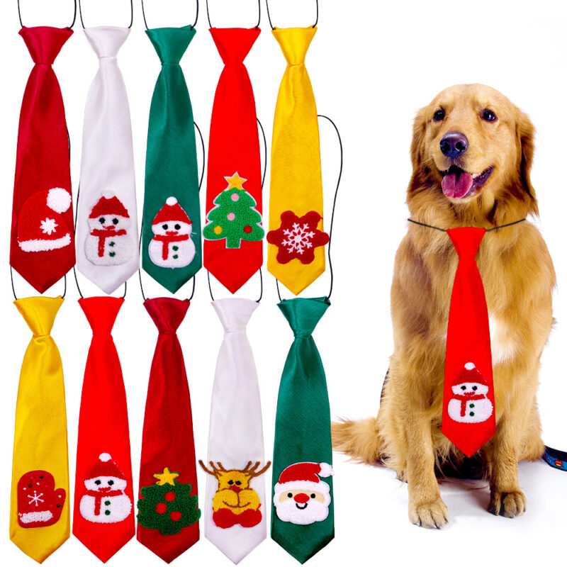 Pet Decorative Tie Dog Solid Color Accessories - Image 2