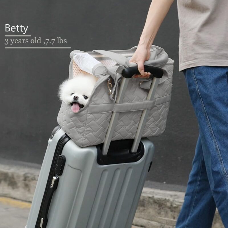 Cat Carrier Small Dog Handbag Cat Puppy Carrier Bag Large Cat With Multiple Pockets Breathable Mesh Soft Cushion Traveling Pets Tote Purse Picnic Outdoor - Image 5